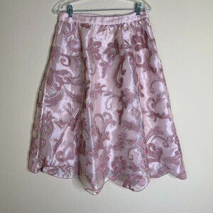 anthropologie maeve embroidered a-line skirt